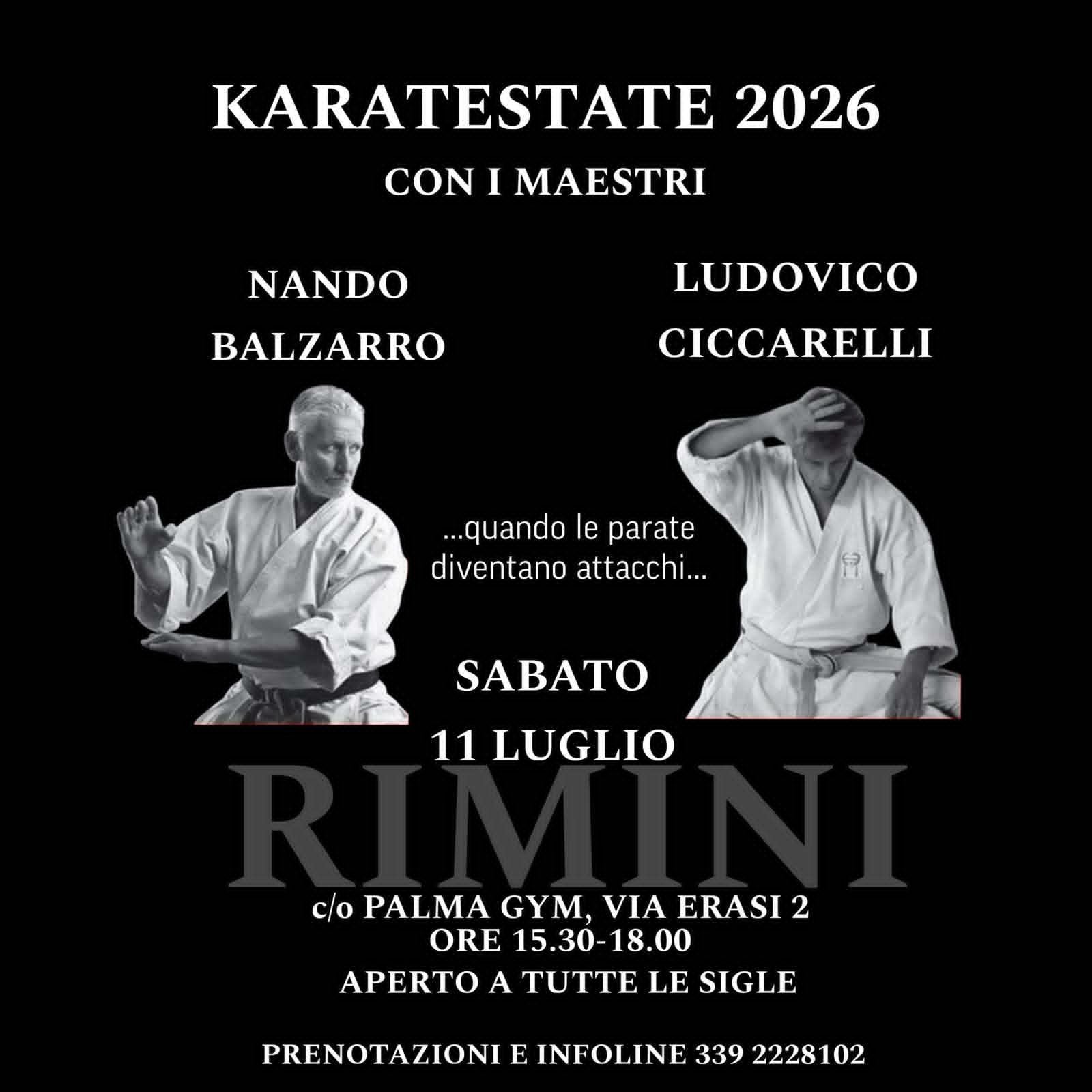 Stage di Karate a Rimini, 11 luglio